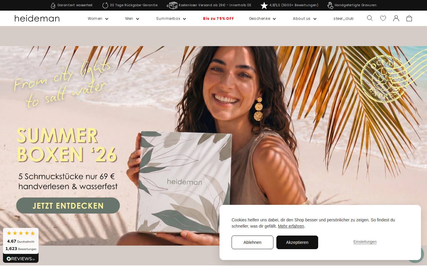 Heideman GmbH homepage screenshot