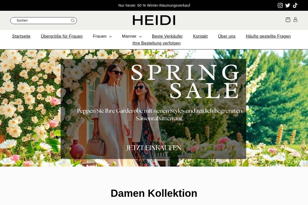 heidi-mode.de homepage screenshot