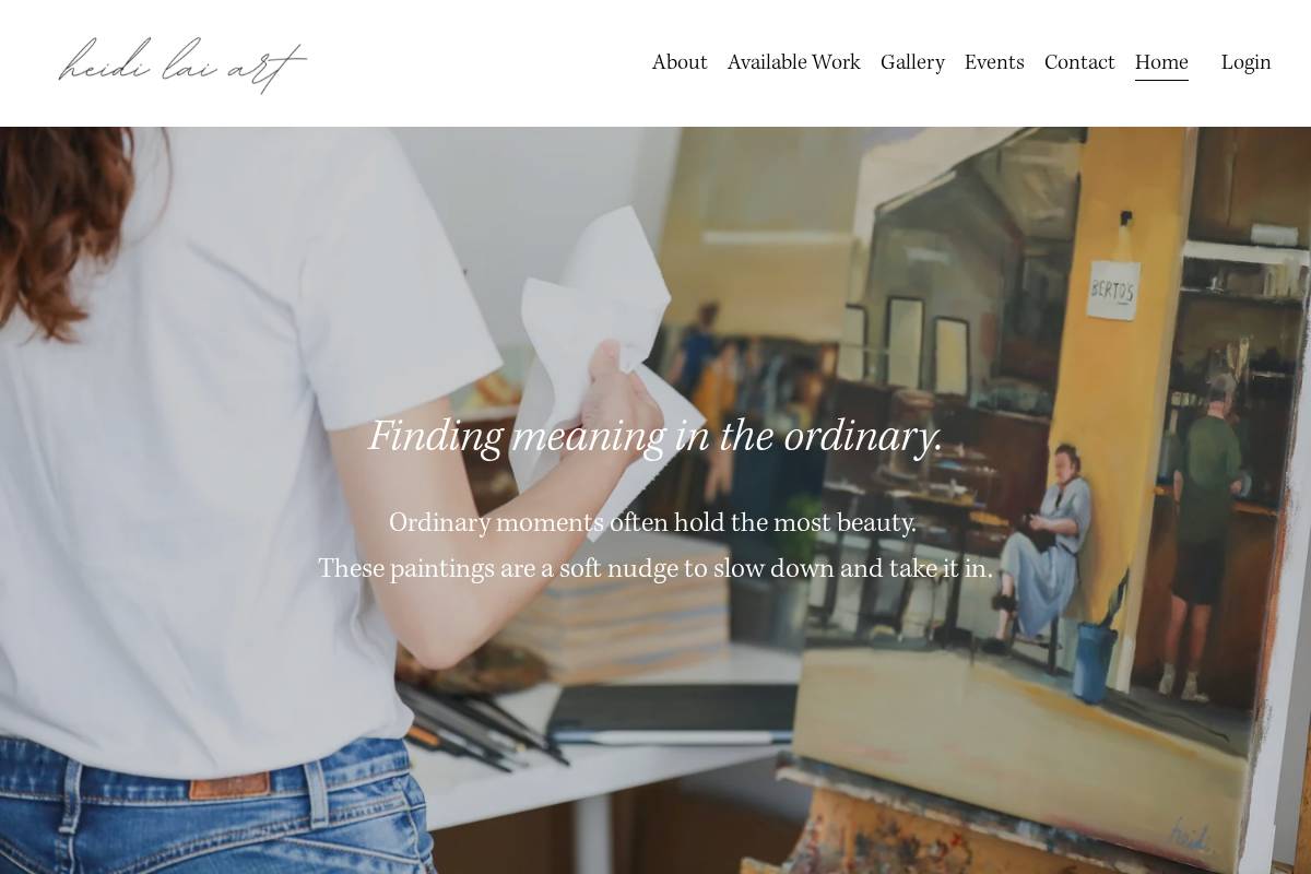 heidilaiart.com homepage screenshot