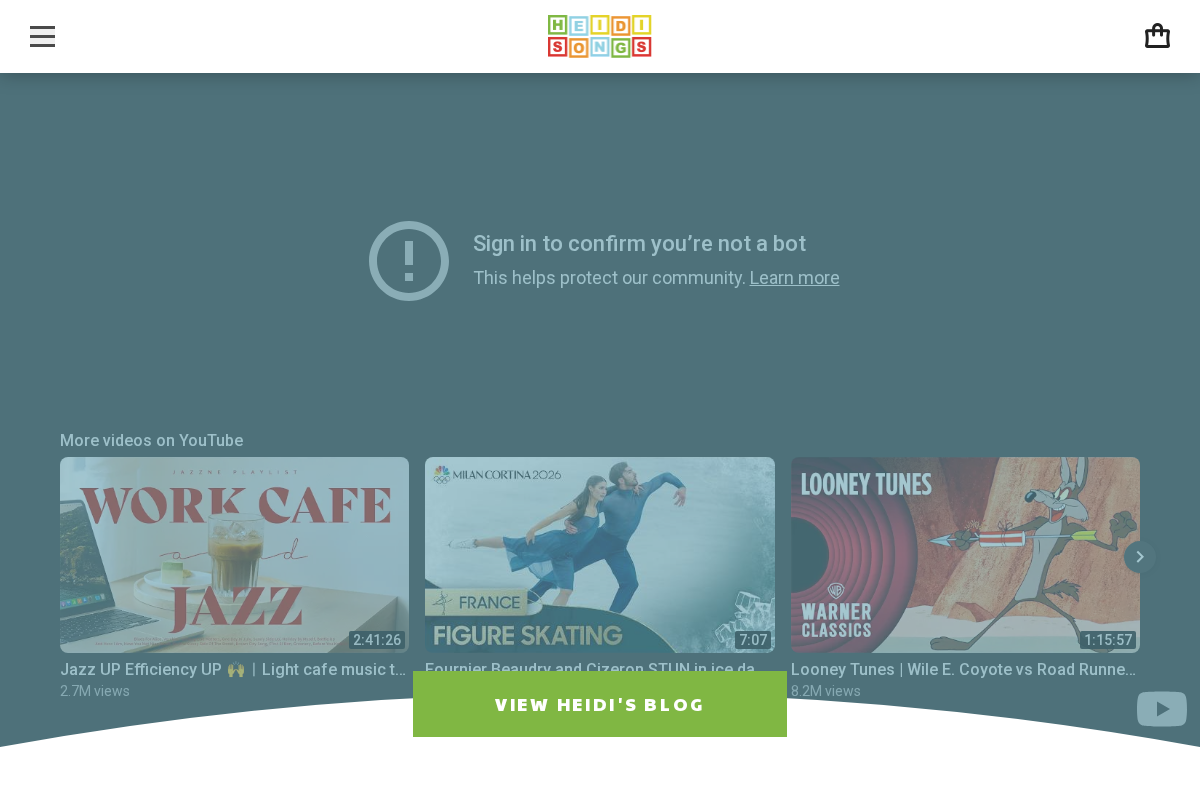 Heidi Songs homepage screenshot