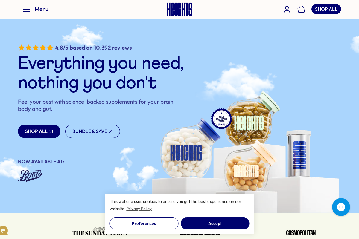 Heights homepage screenshot