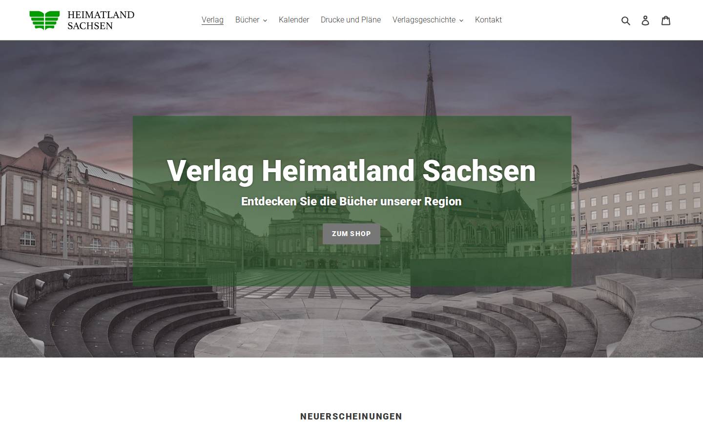 heimatland-sachsen.de homepage screenshot