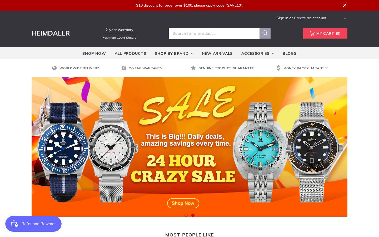 heimdallrwatch.com homepage screenshot