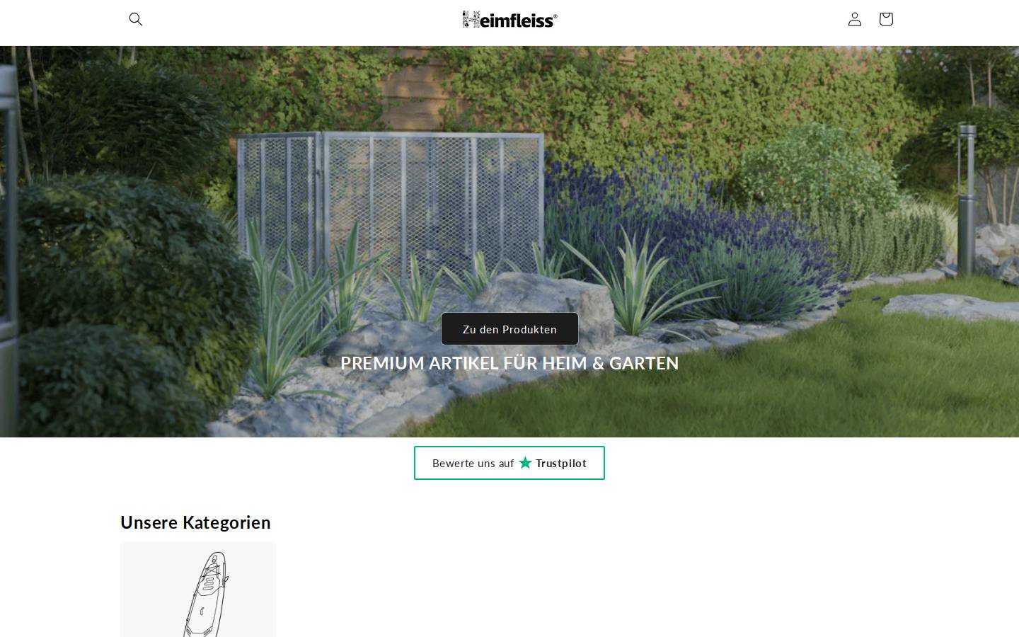 Heimfleiss homepage screenshot
