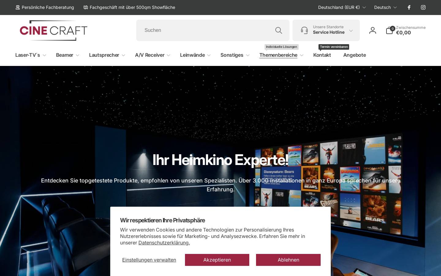 Heimkino Partner homepage screenshot