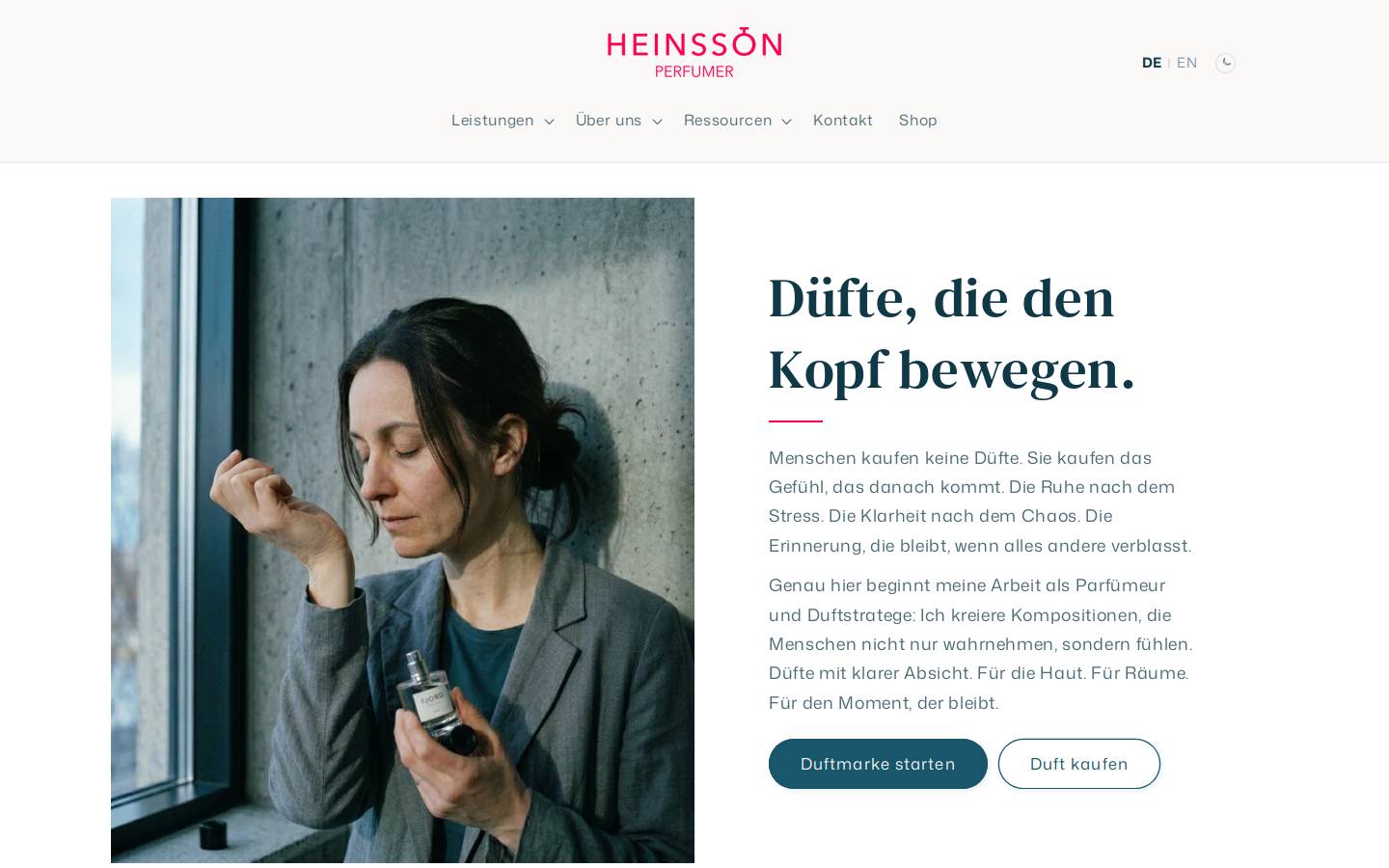 heinsson.com homepage screenshot