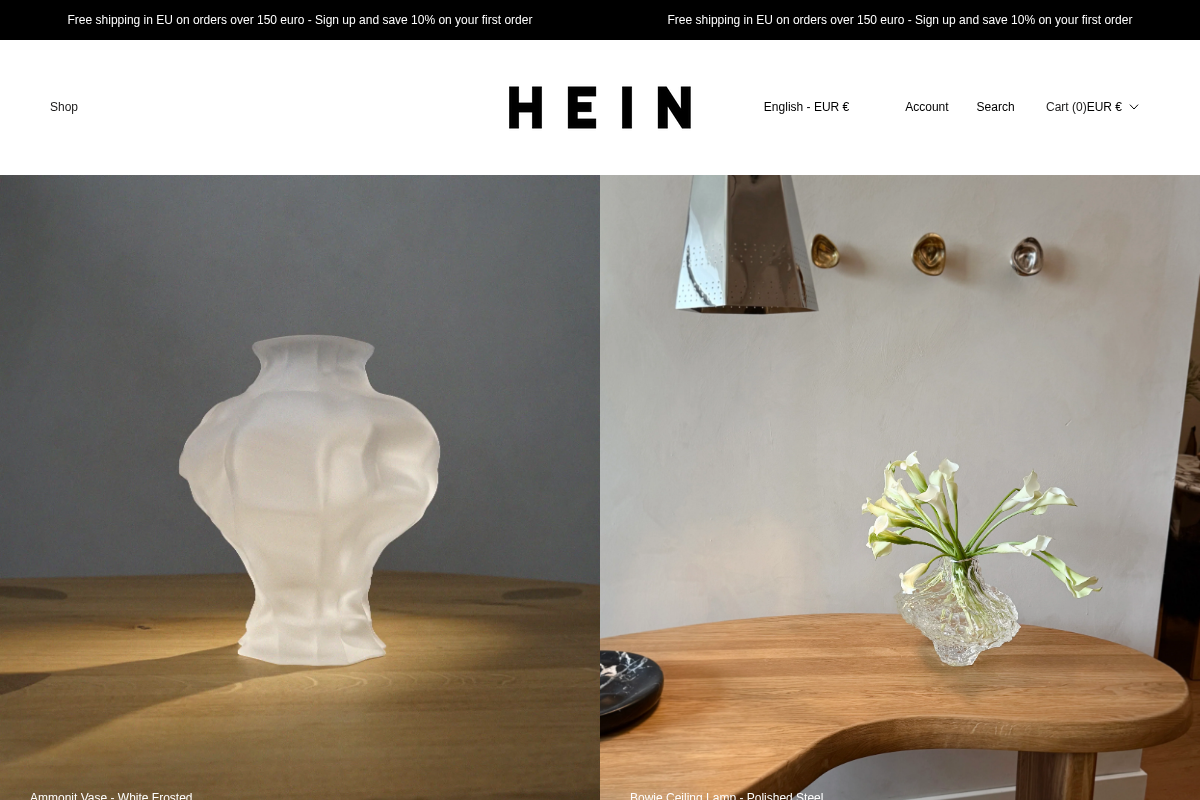 HEIN STUDIO homepage screenshot