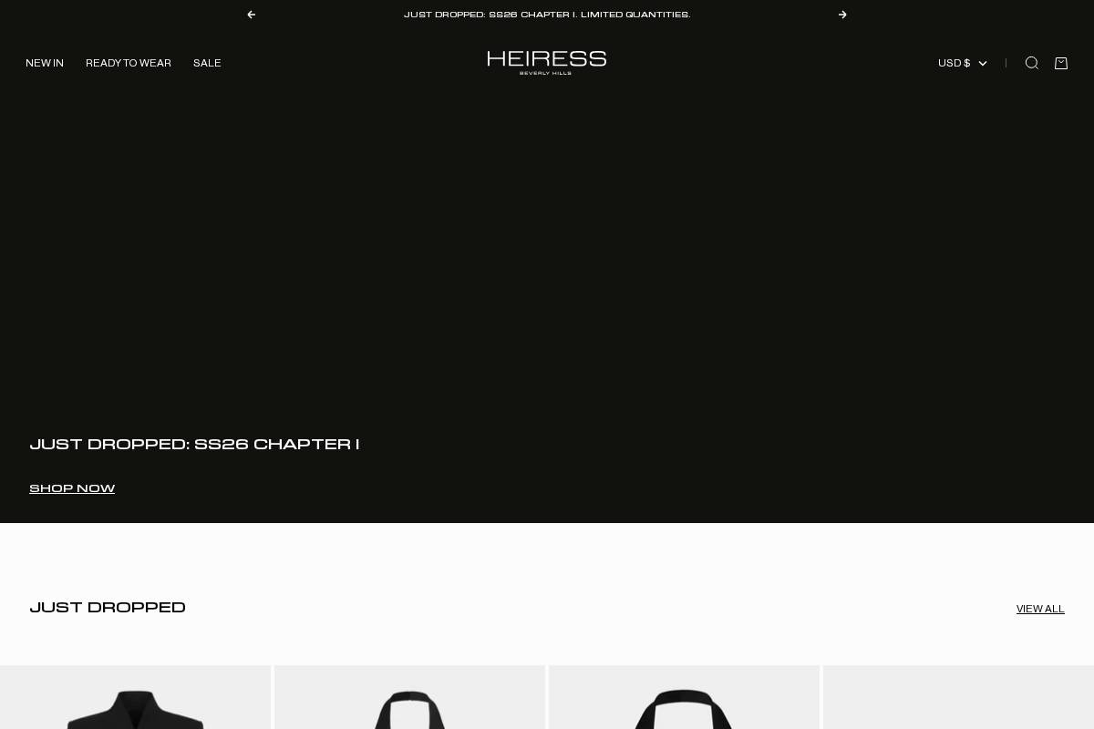 Heiressbeverlyhills homepage screenshot