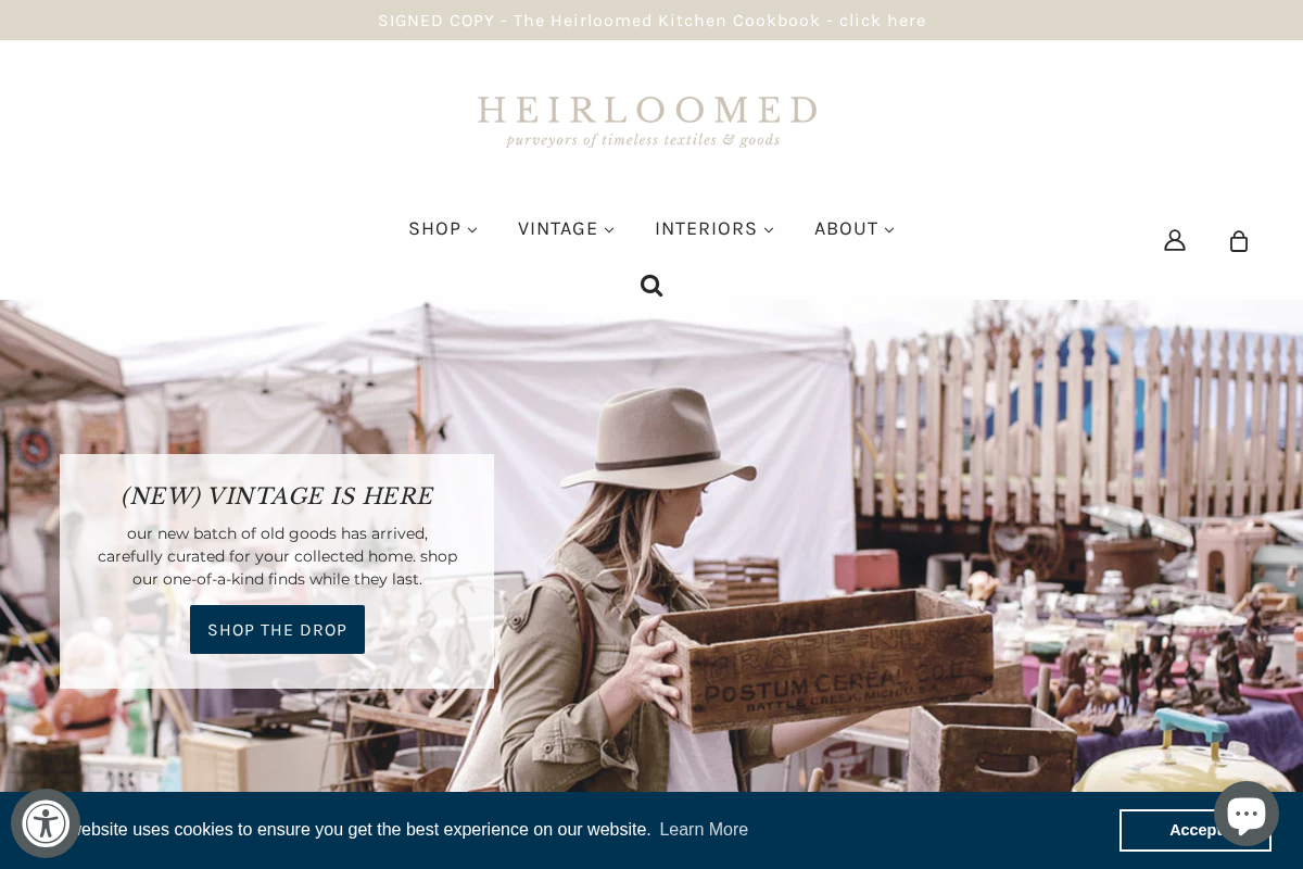 Heirloomed homepage screenshot