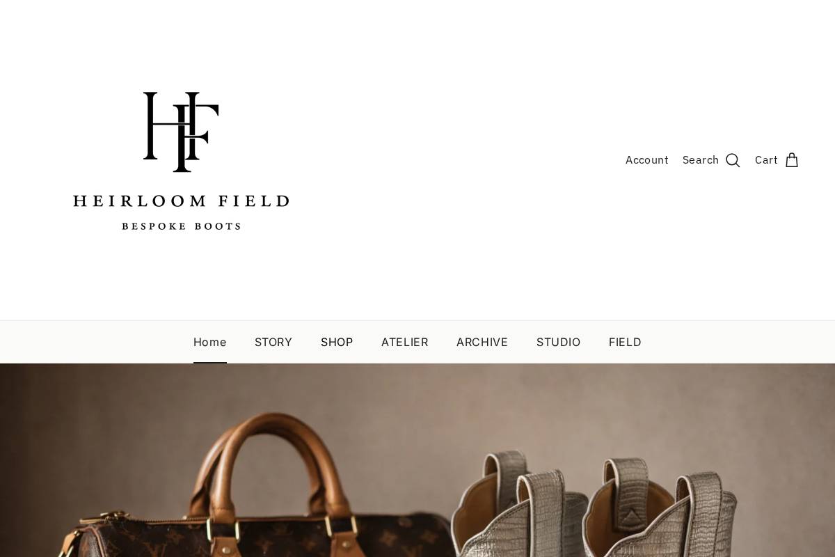 heirloomfield.com homepage screenshot