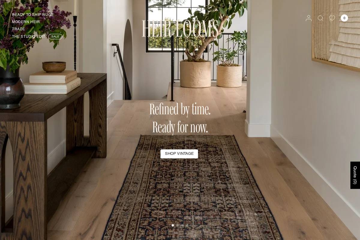 heirlooms.co homepage screenshot