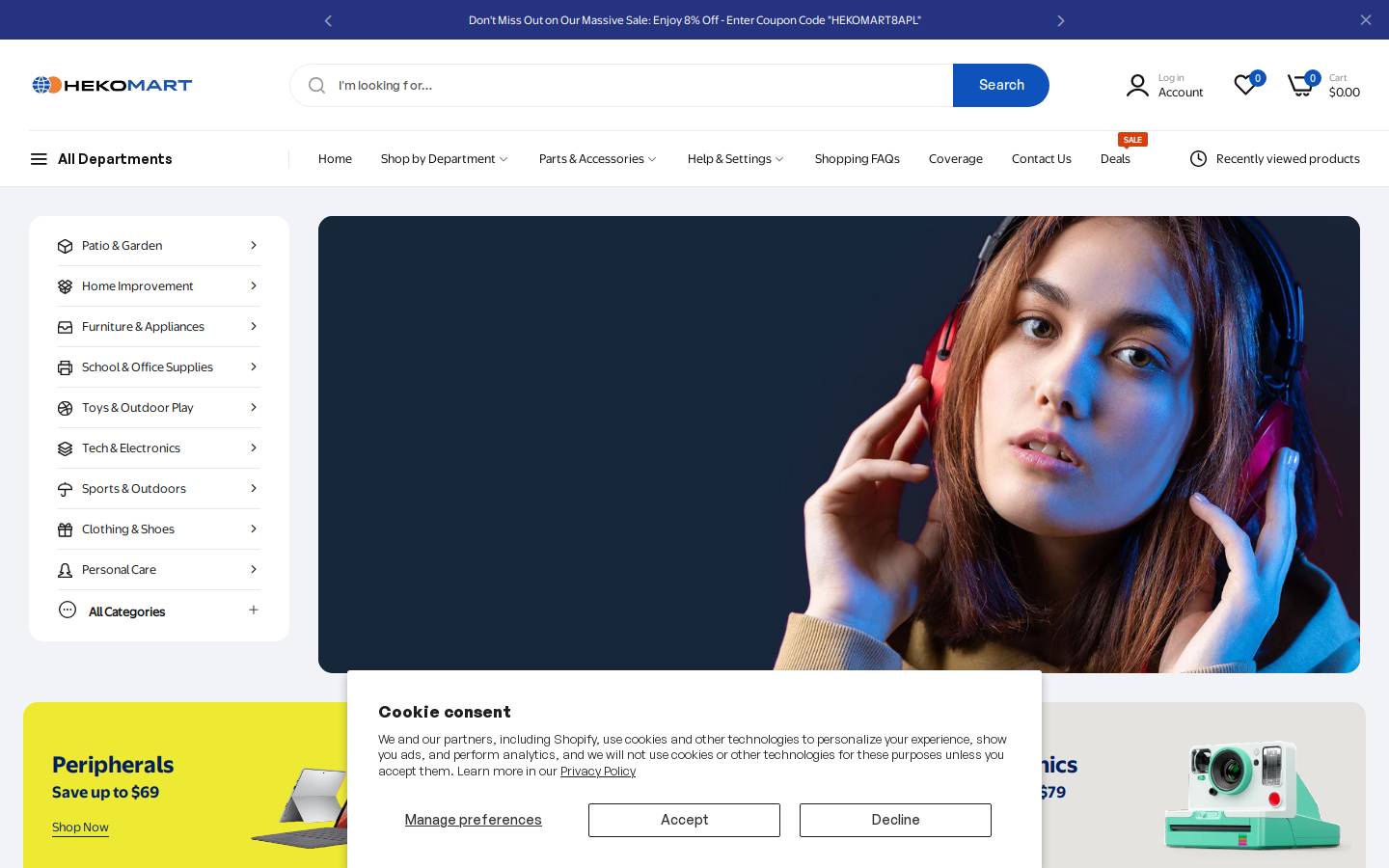 hekomart.com homepage screenshot