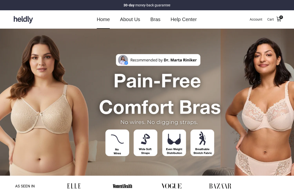 Heldly homepage screenshot