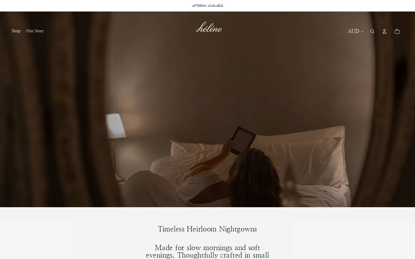 helenethelabel.com homepage screenshot
