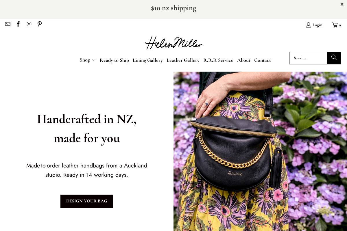 Helenmiller homepage screenshot