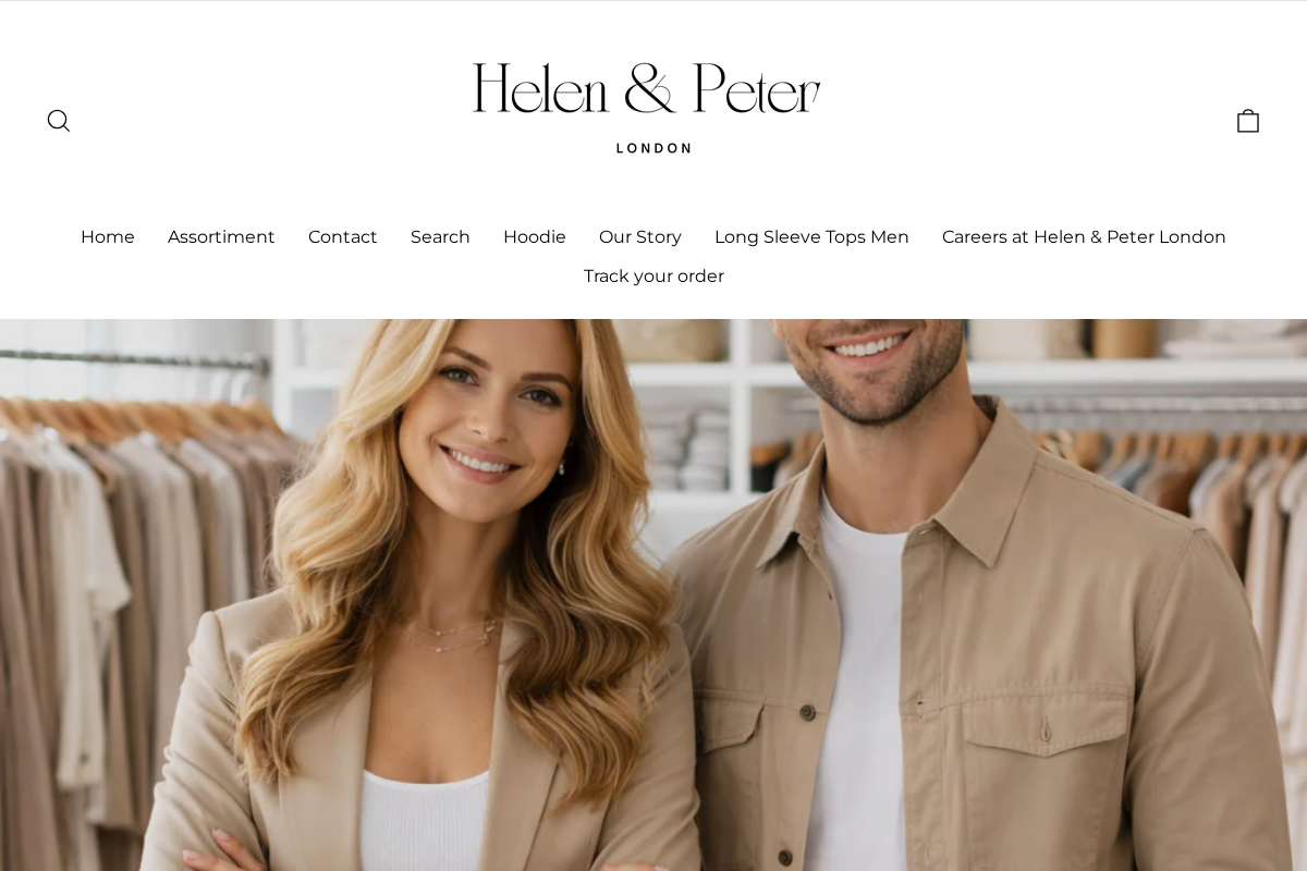 Helen & Peter London homepage screenshot