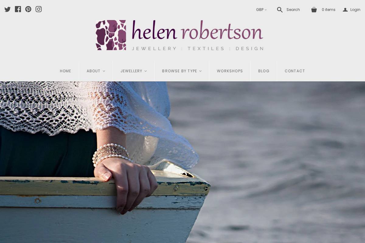 helenrobertson.com homepage screenshot