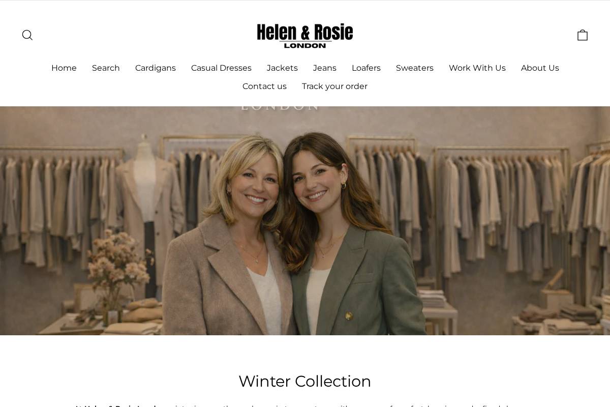 helenrosielondon.com homepage screenshot