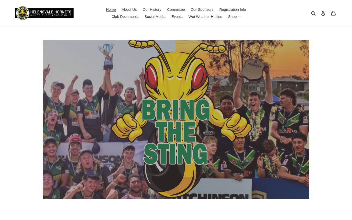 helensvalehornets.com homepage screenshot