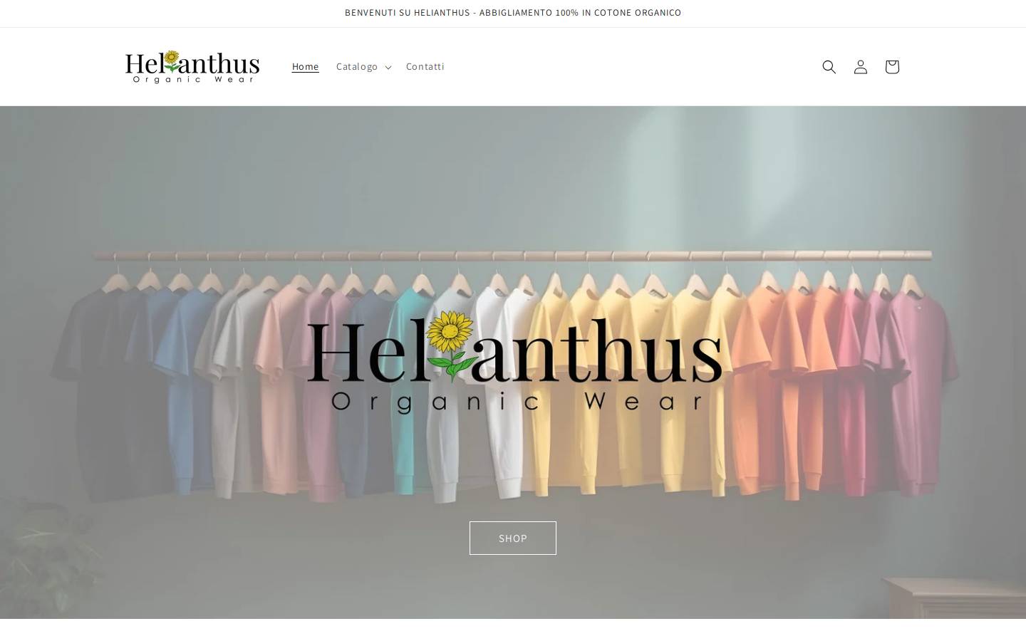 helianthuswear.com homepage screenshot