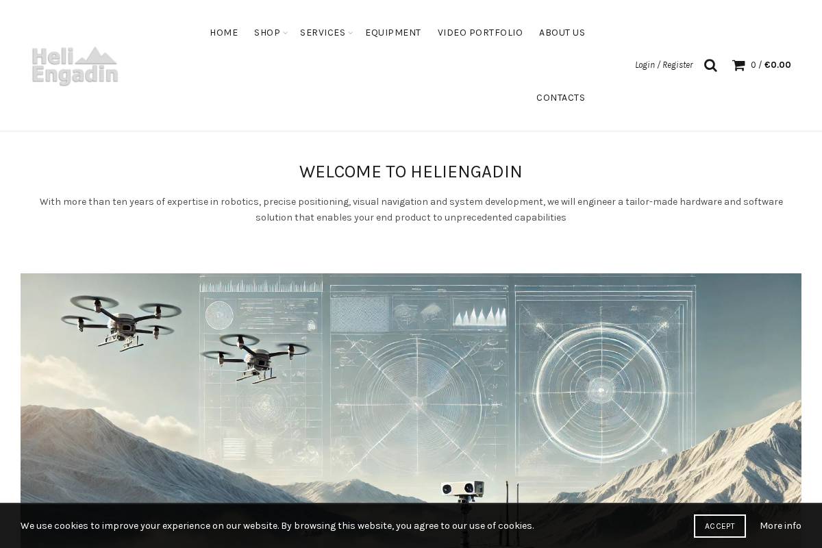heliengadin.com homepage screenshot
