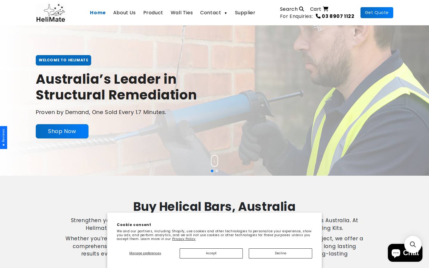 Helimate homepage screenshot