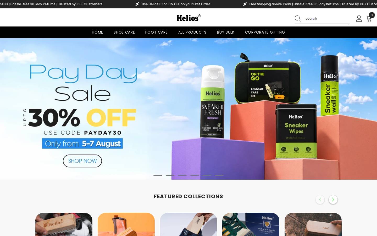 heliosindia.com homepage screenshot
