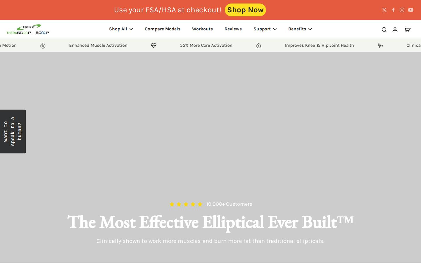 helixfitness.com homepage screenshot