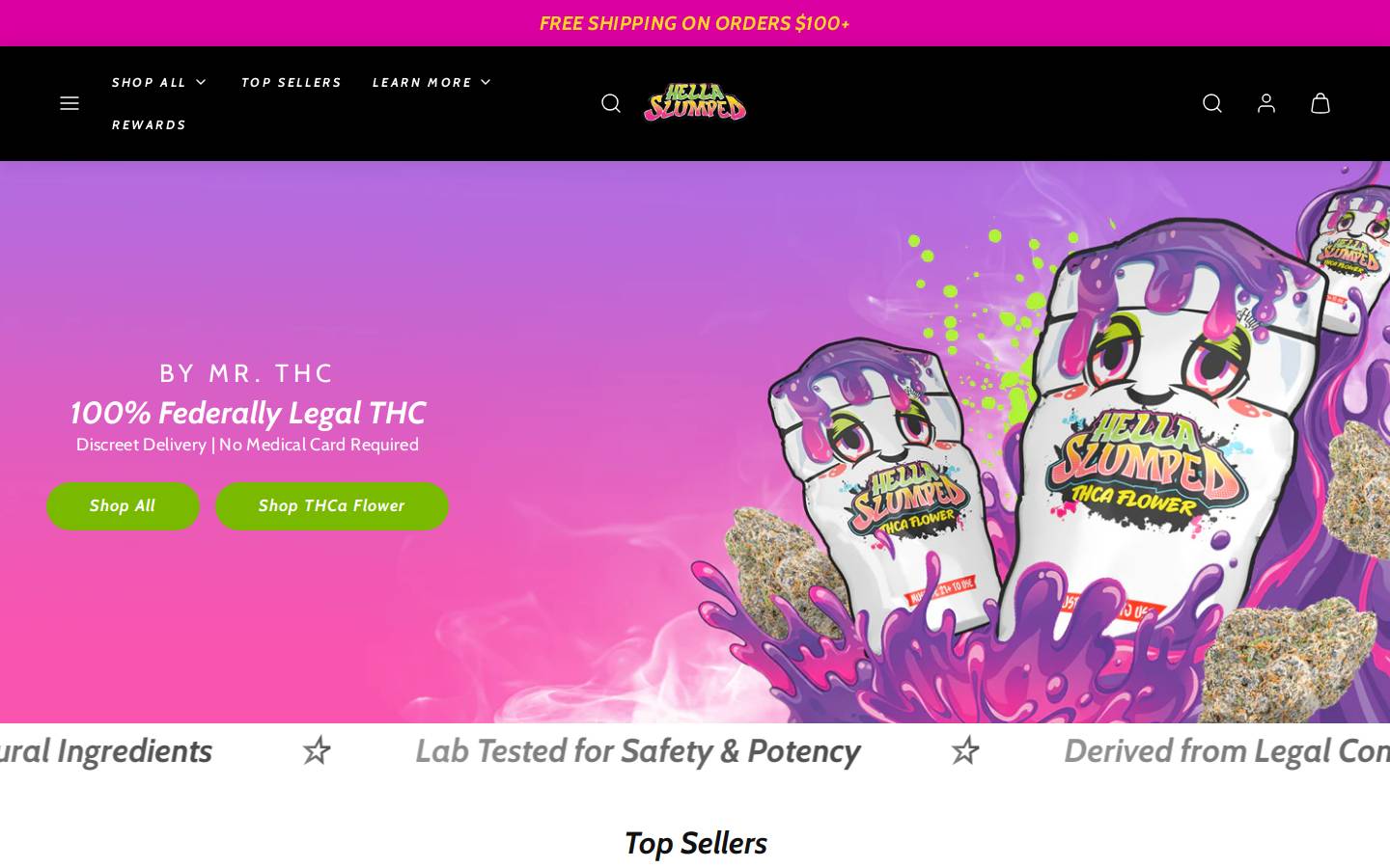 Hellaslumped homepage screenshot