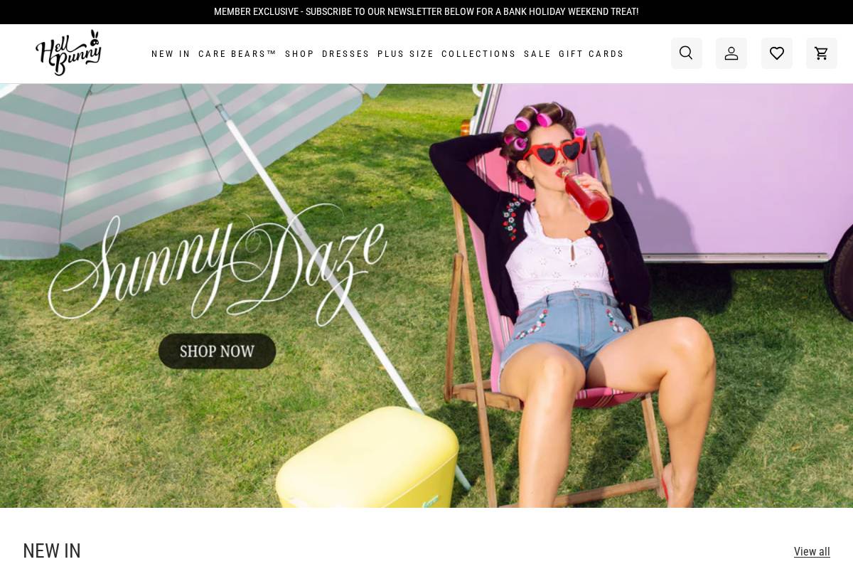 Hell Bunny homepage screenshot