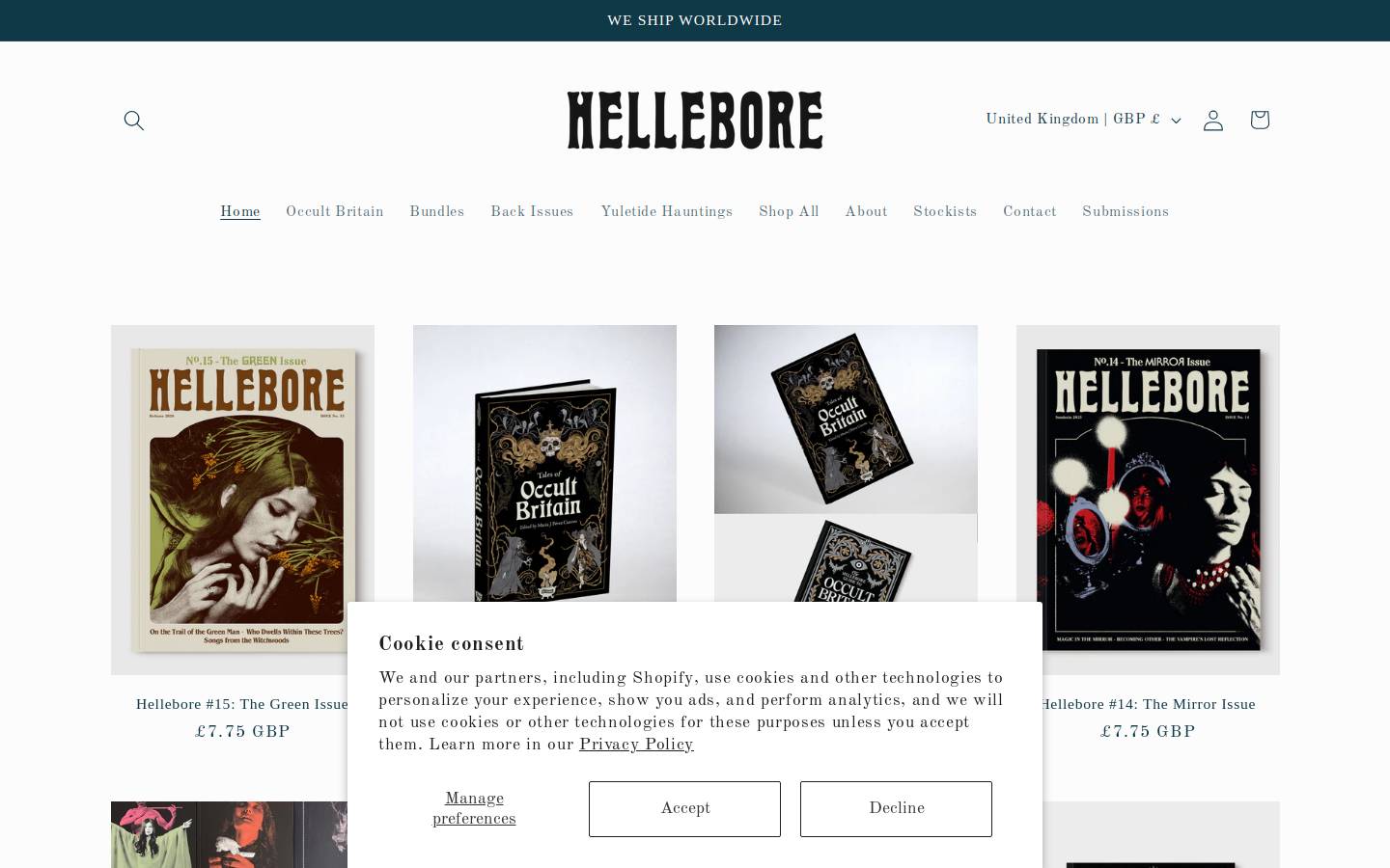 helleborebooks.com homepage screenshot