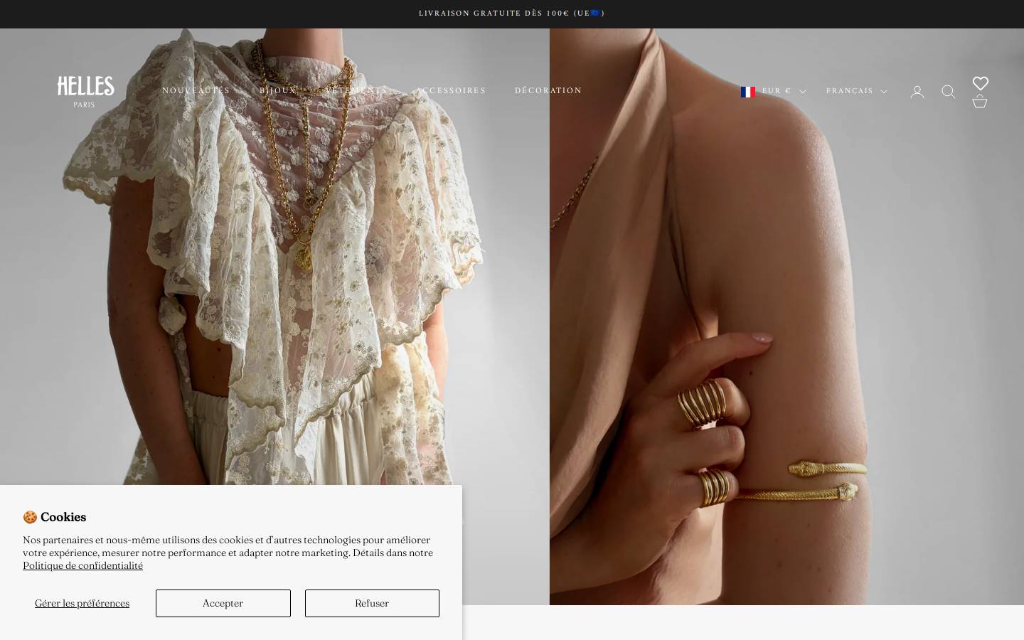 hellesbijoux.com homepage screenshot