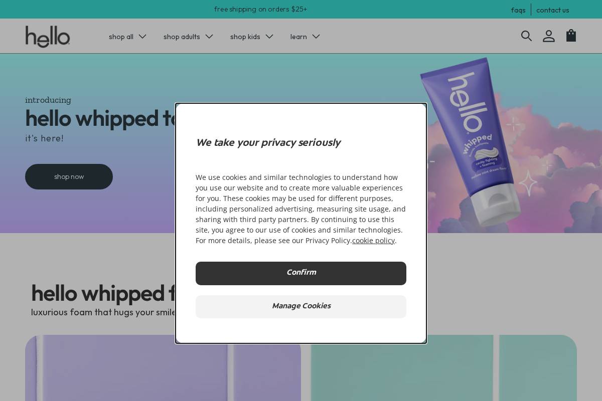 hello-products.com homepage screenshot