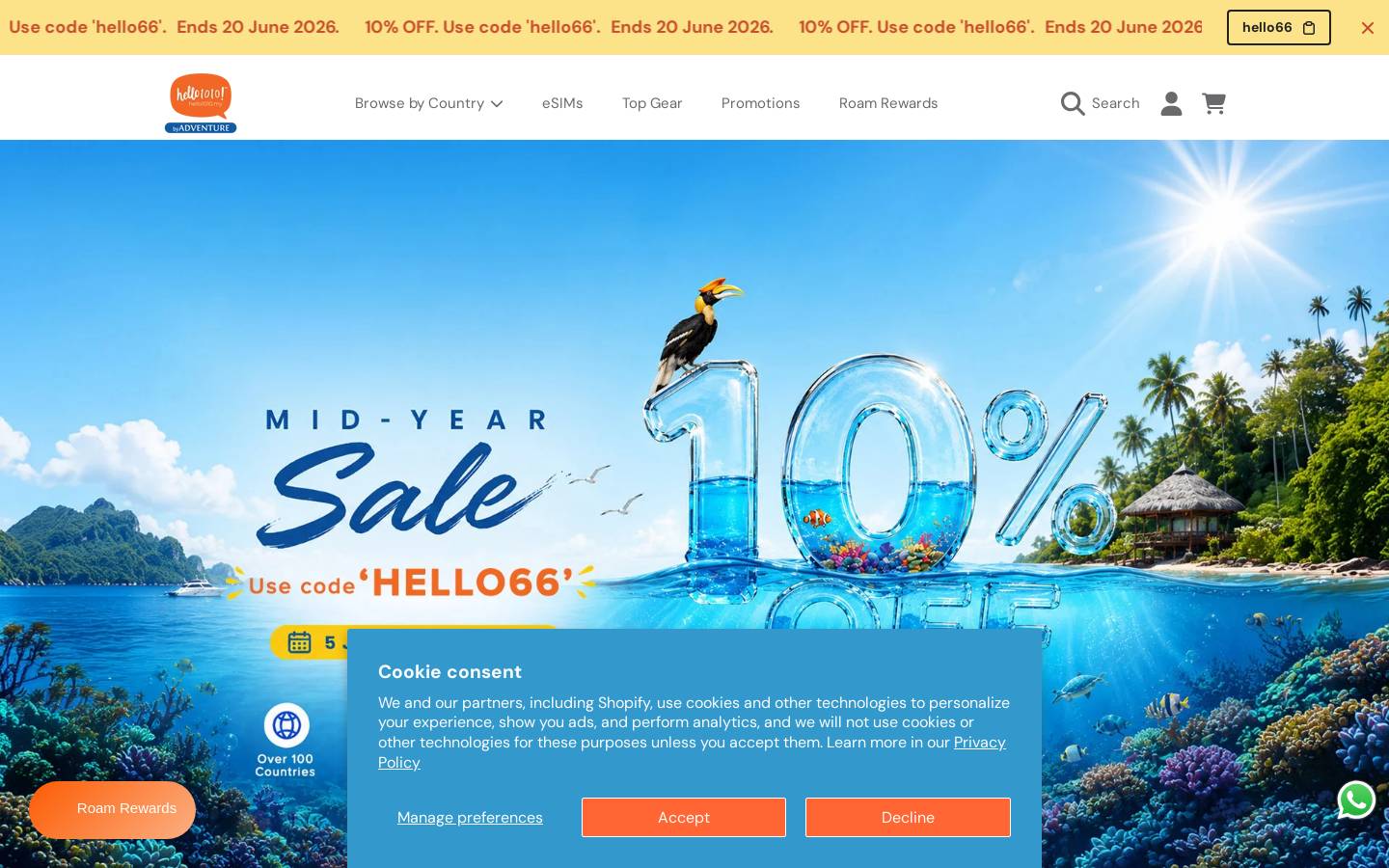 hello1010.my homepage screenshot