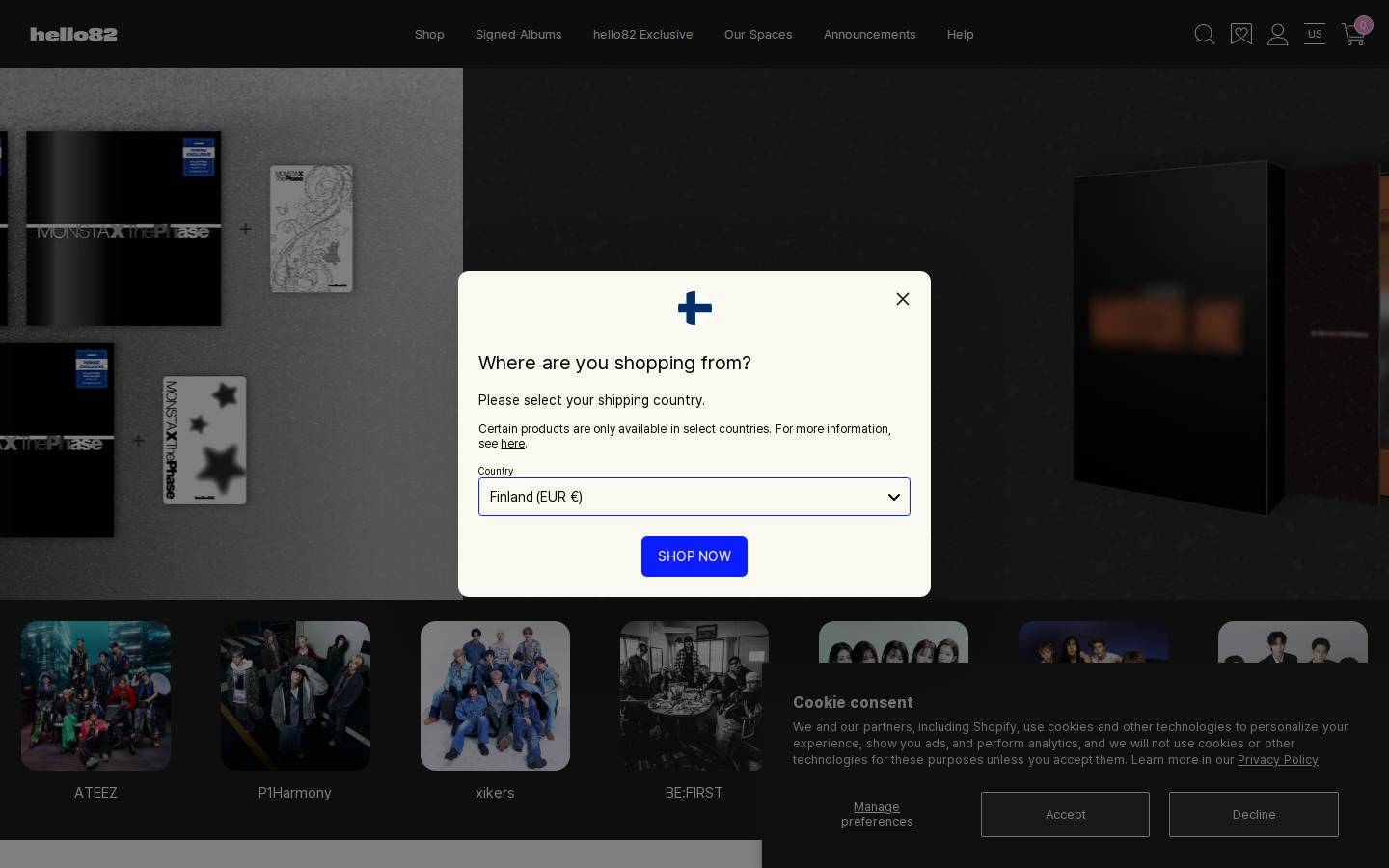 Hello82 homepage screenshot