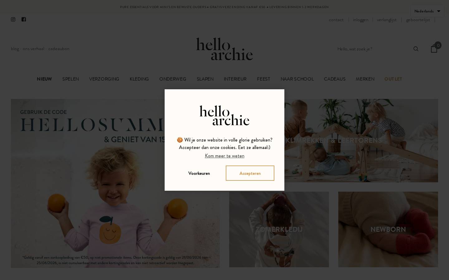 helloarchy.com homepage screenshot