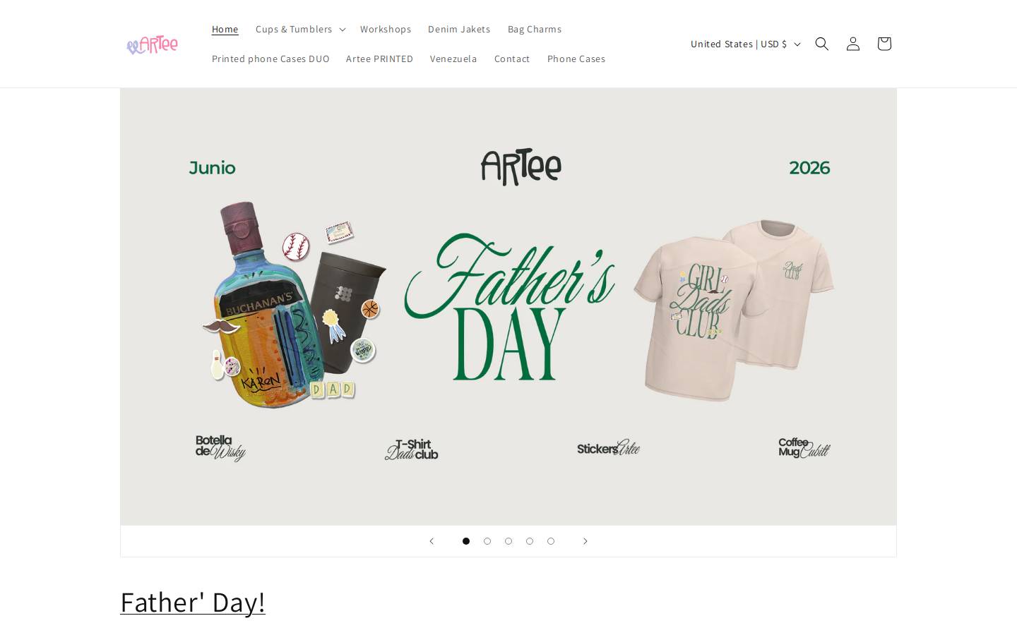 helloartee.com homepage screenshot