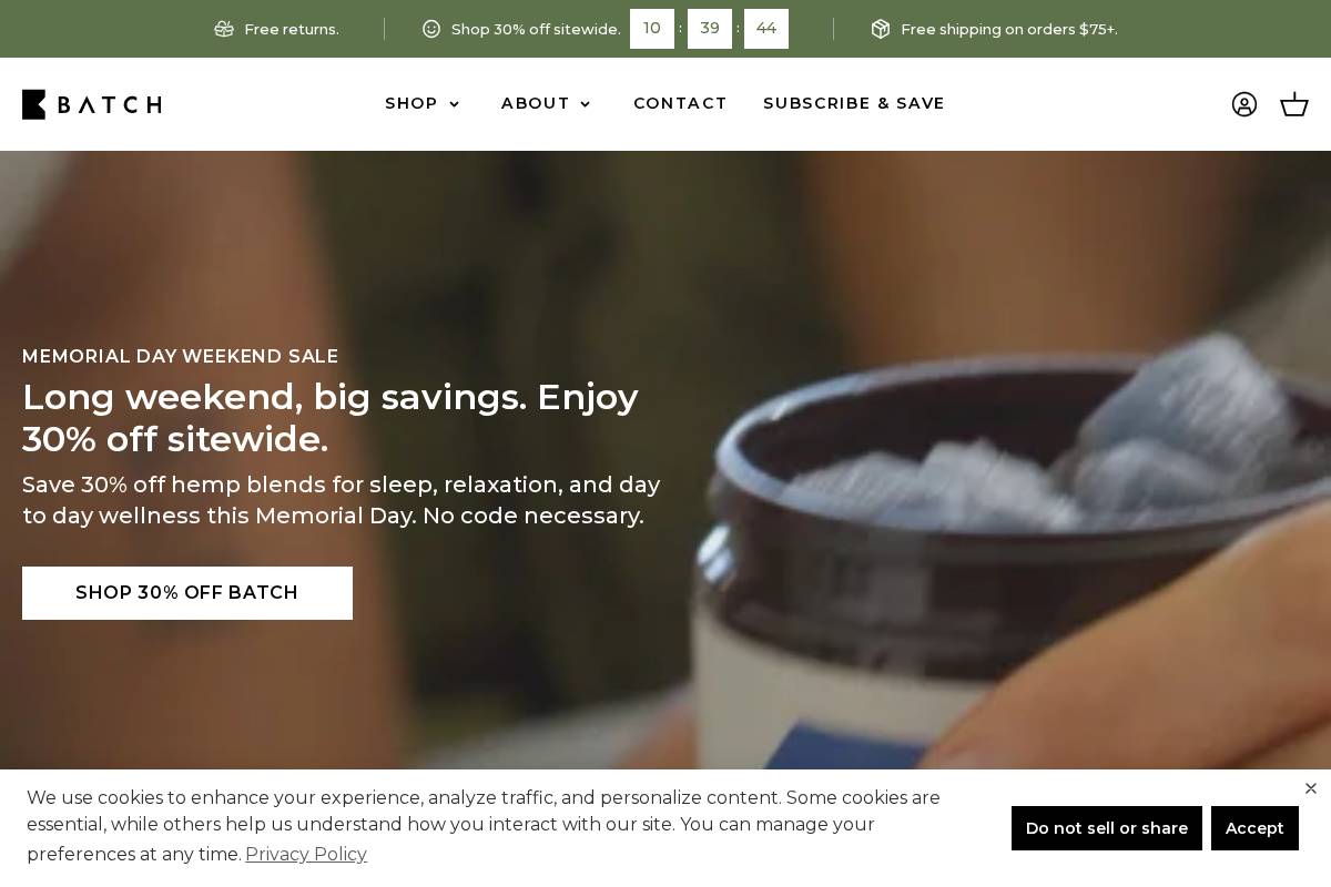 hellobatch.com homepage screenshot