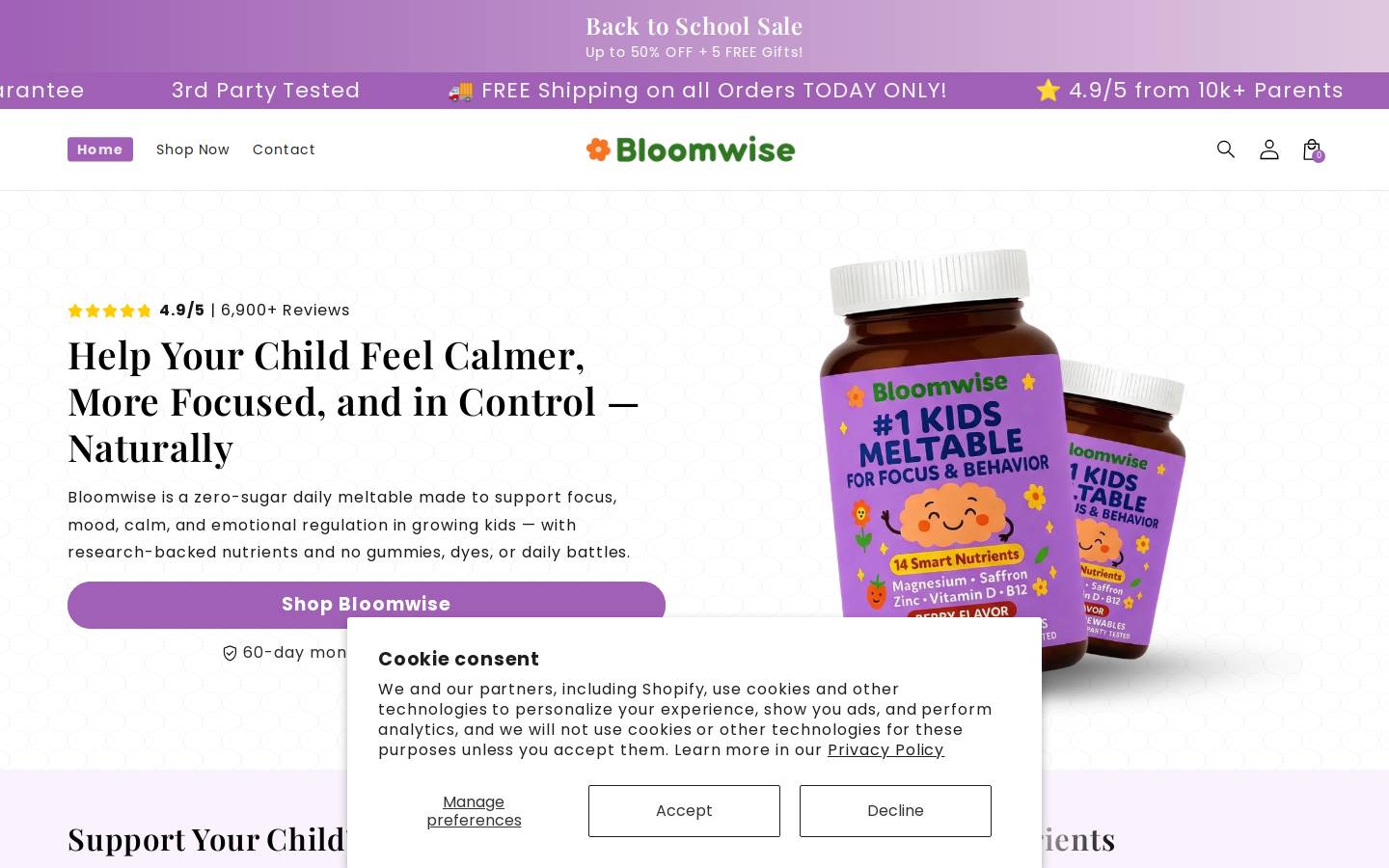 hellobloomkids.com homepage screenshot