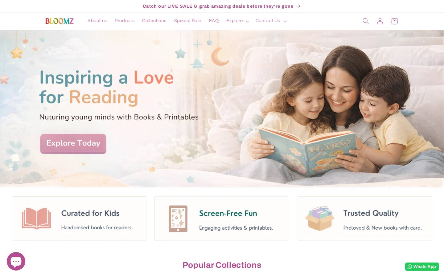 hellobloomz.com homepage screenshot