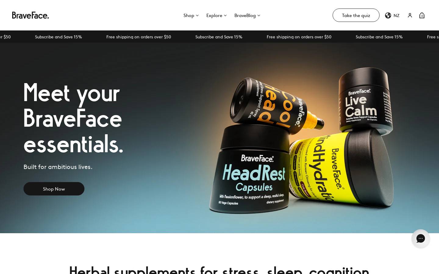 hellobraveface.com homepage screenshot