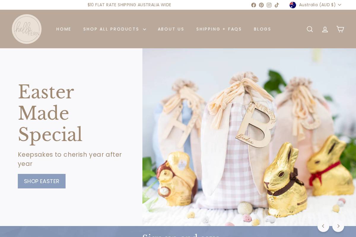 hellofern.com.au homepage screenshot