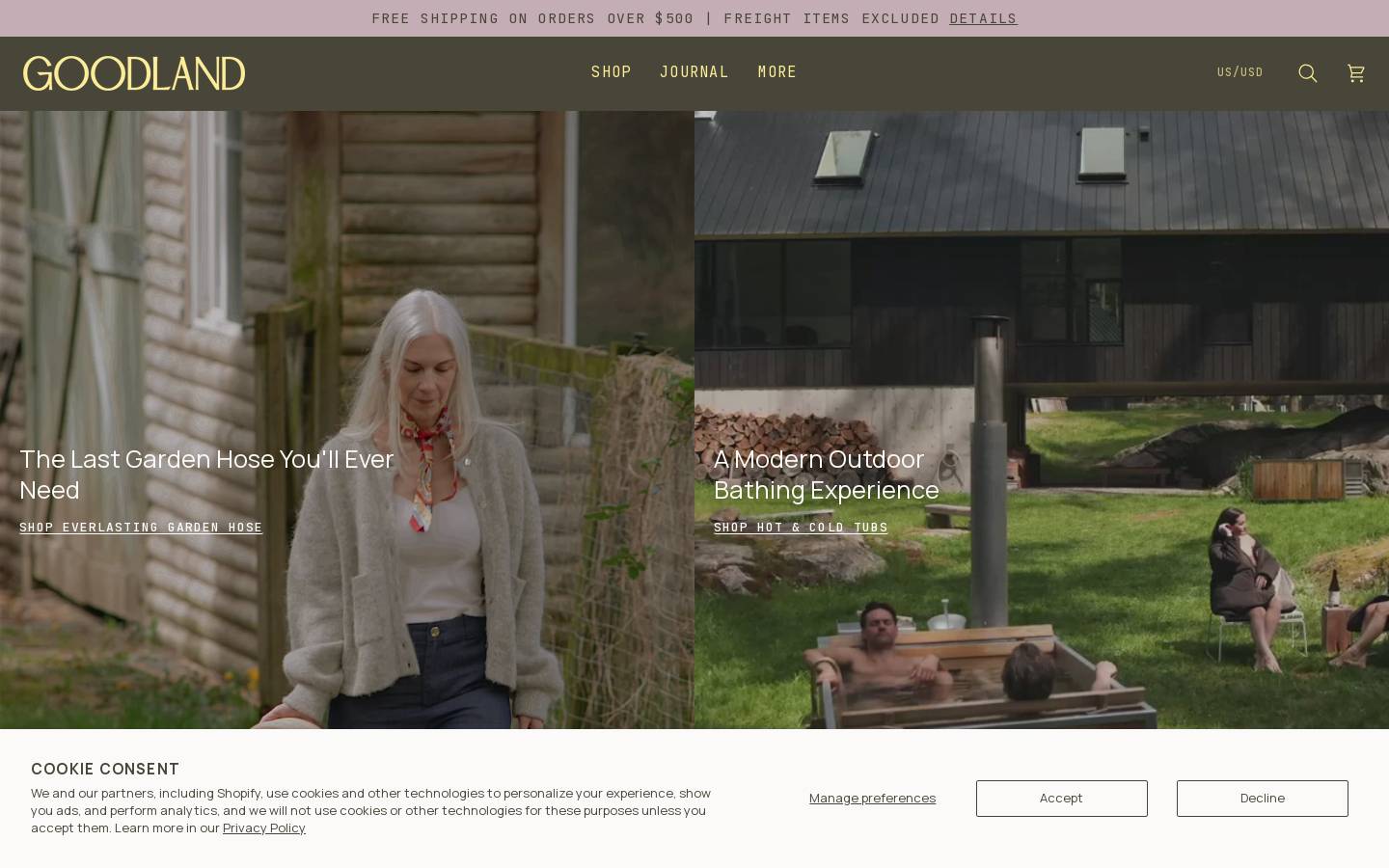 GOODLAND homepage screenshot