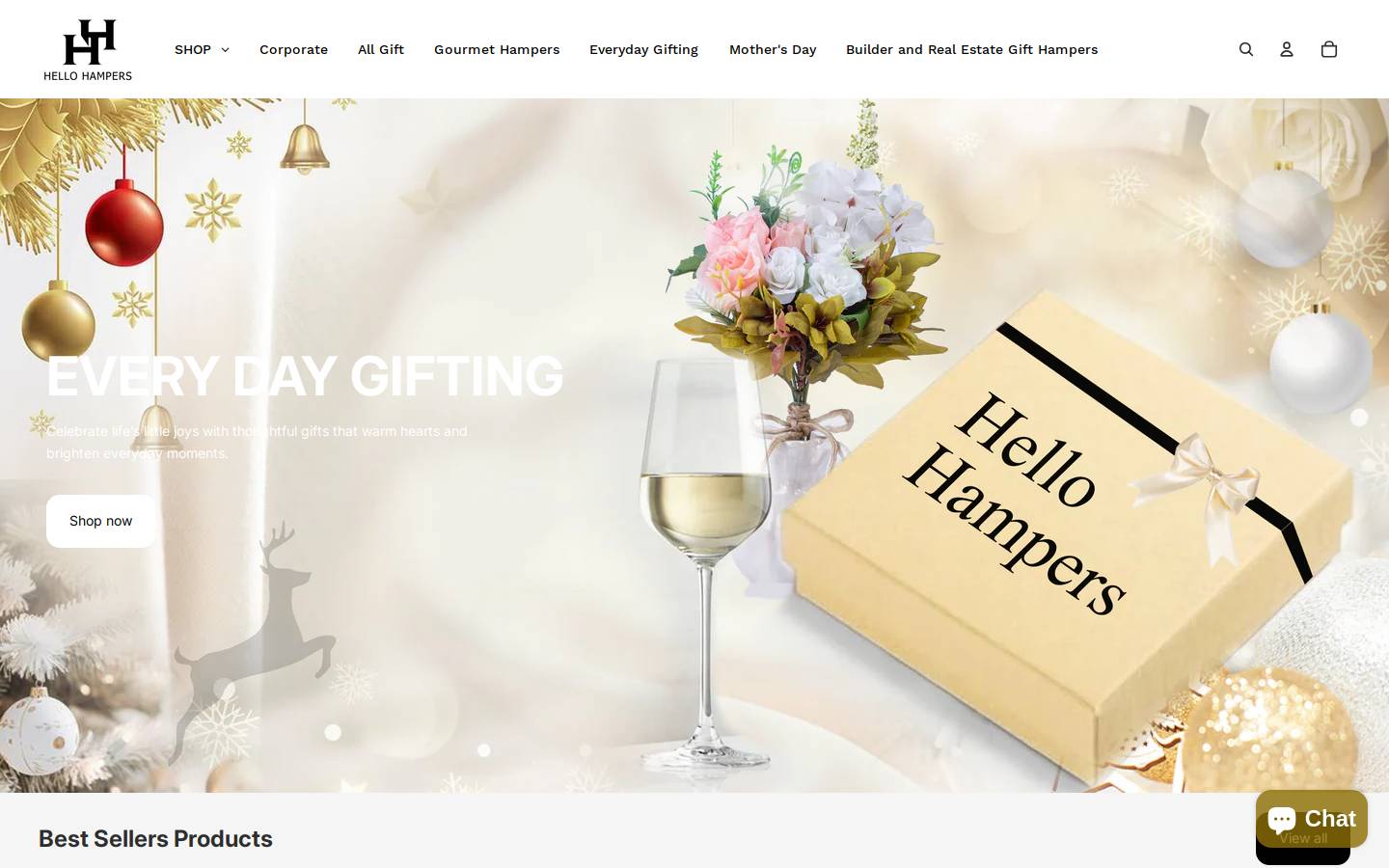 hellohampers.com.au homepage screenshot