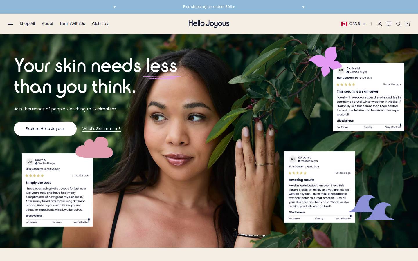 Hellojoyous homepage screenshot