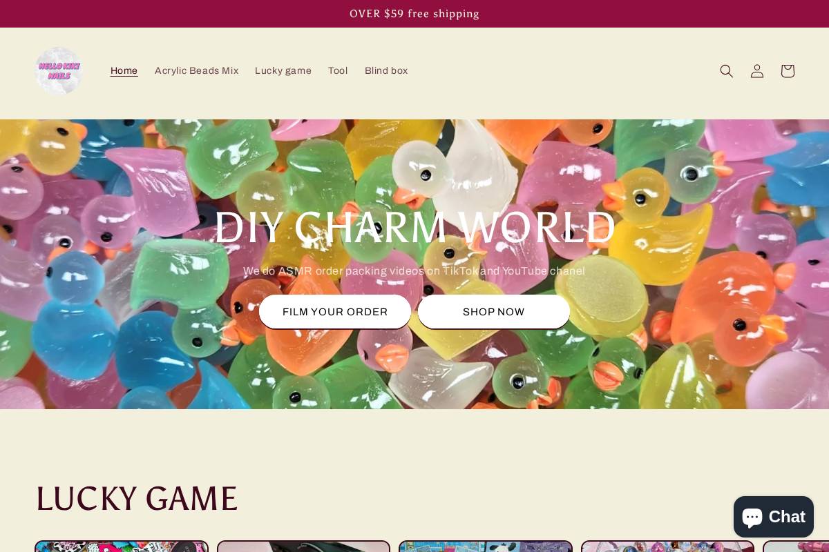hellokikinails.com homepage screenshot