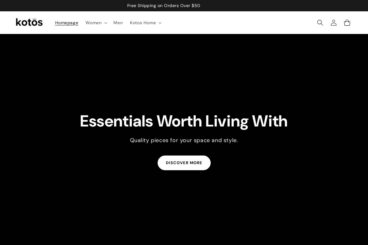 hellokotos.com homepage screenshot