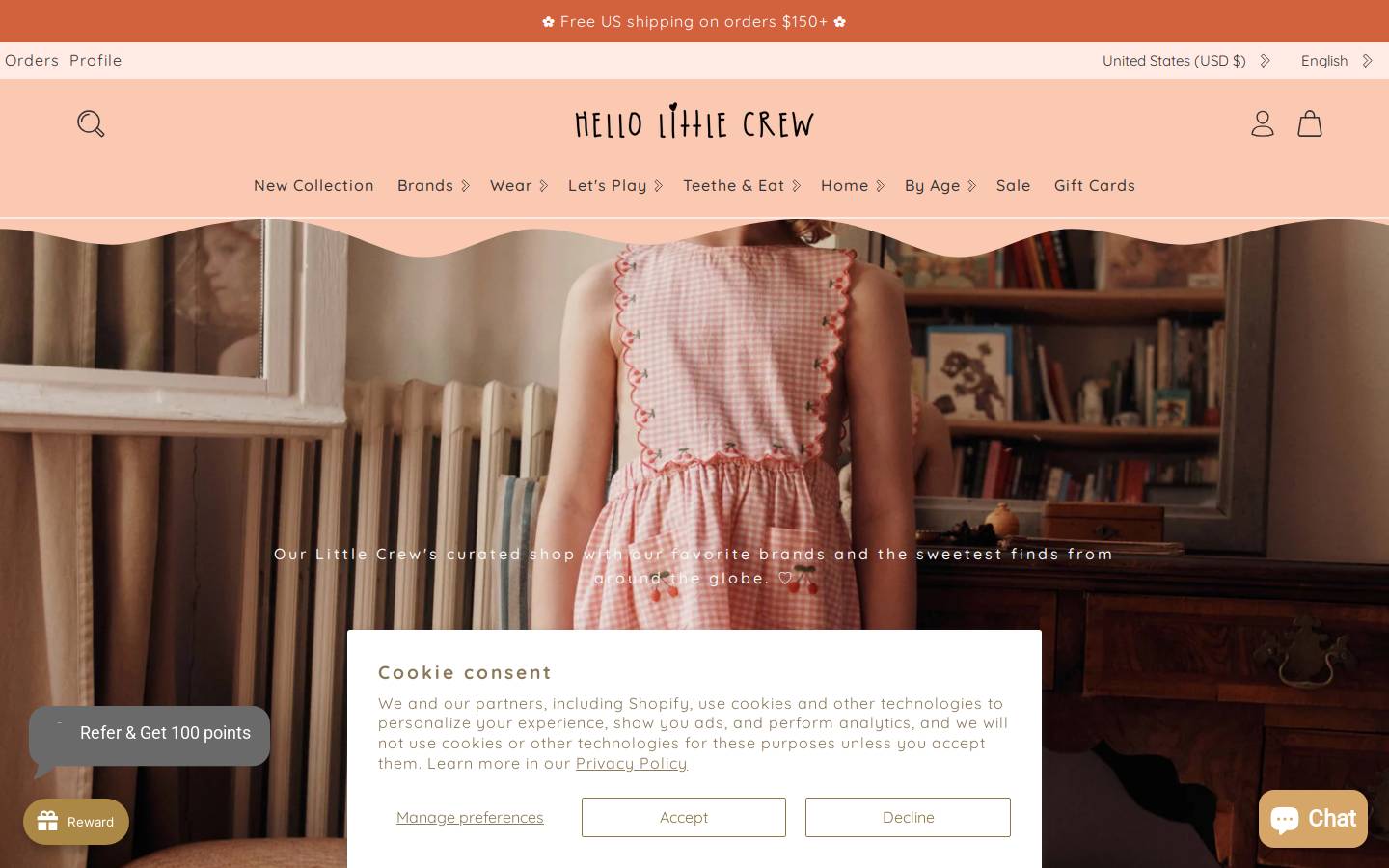 hellolittlecrew.com homepage screenshot