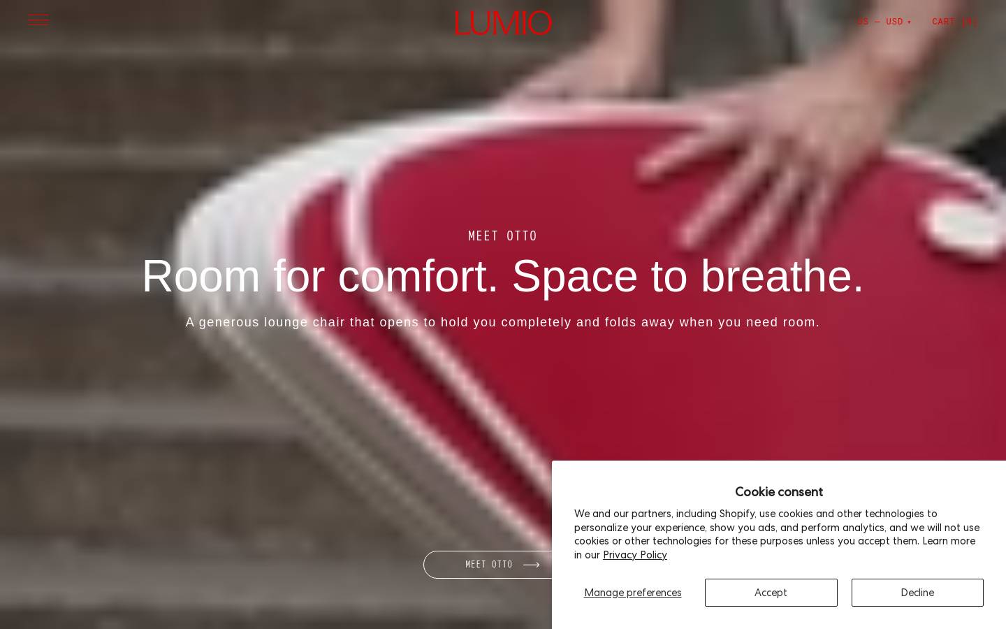 hellolumio.com homepage screenshot
