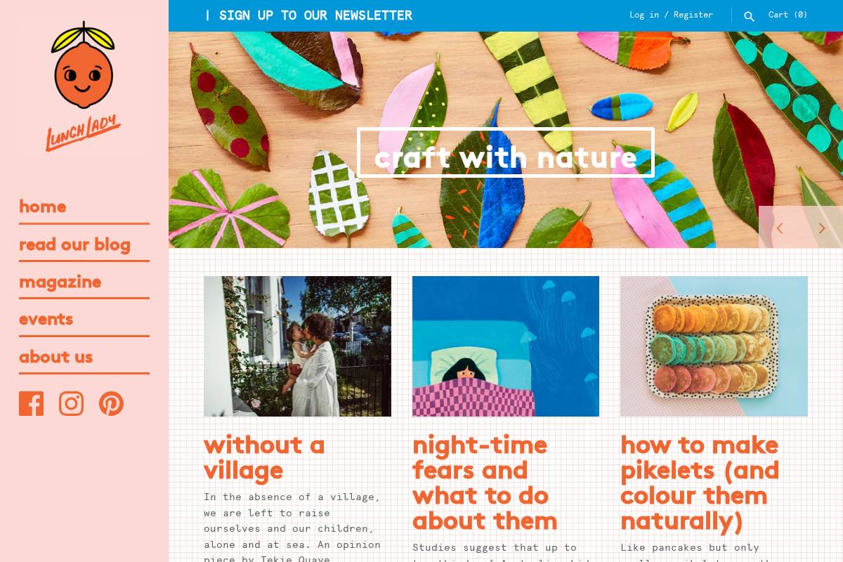 hellolunchlady.com.au homepage screenshot